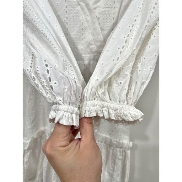 NWT Karlie Santorini Eyelet Faux Wrap Mini Dress - Picture 8 of 12